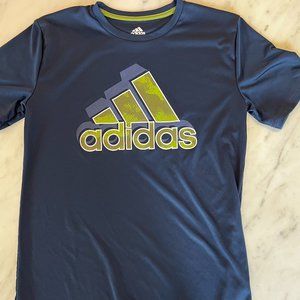 Adidas 3 Stripe Navy Logo Tee
